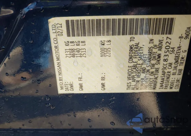 1N4AA5AP3CC835027: 43370581