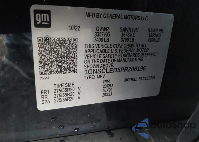 1GNSCLED5PR206196: 43370582