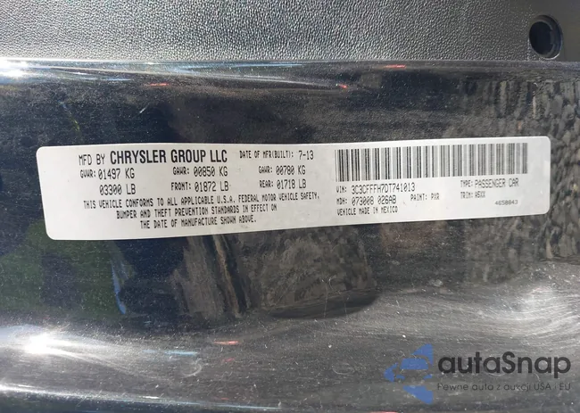 3C3CFFFH7DT741013: 43370648