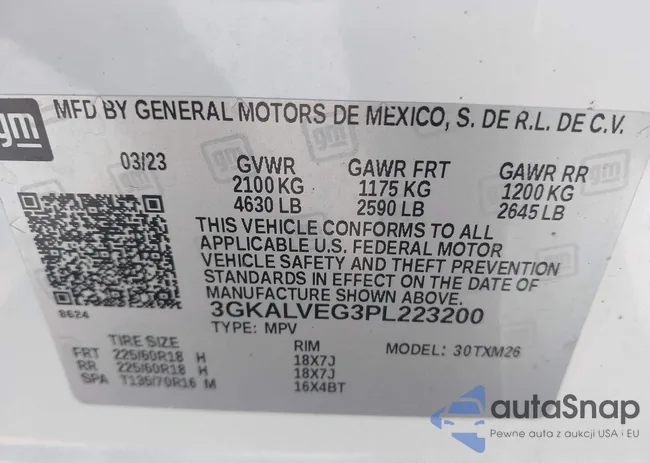 3GKALVEG3PL223200: 43371704