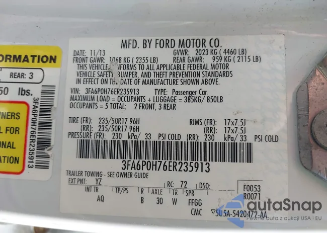 3FA6P0H76ER235913: 43371778