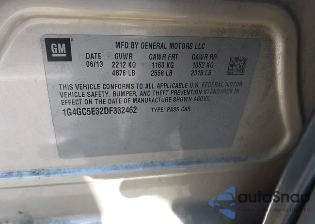 1G4GC5E32DF332462: 43371792