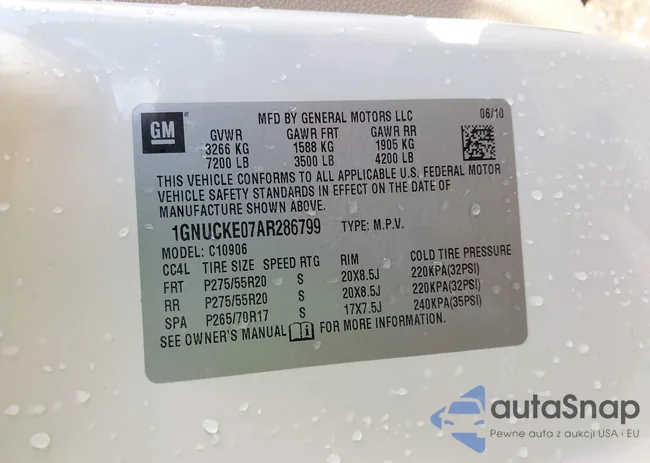 1GNUCKE07AR286799: 43371834