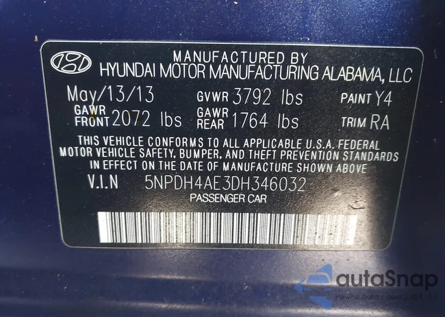 5NPDH4AE3DH346032: 43371862