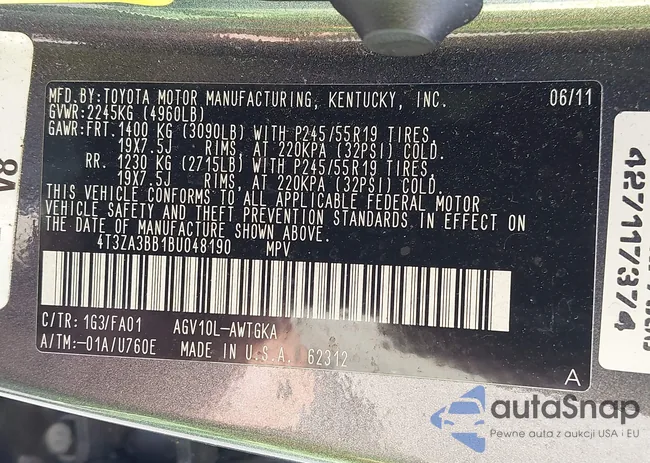 4T3ZA3BB1BU048190: 43371976