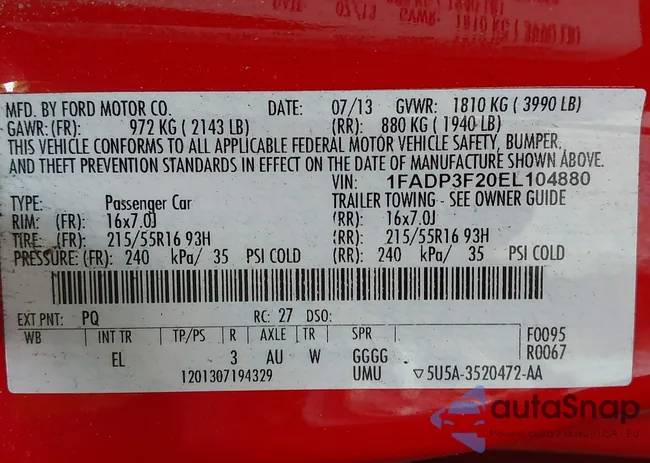 1FADP3F20EL104880: 43372032