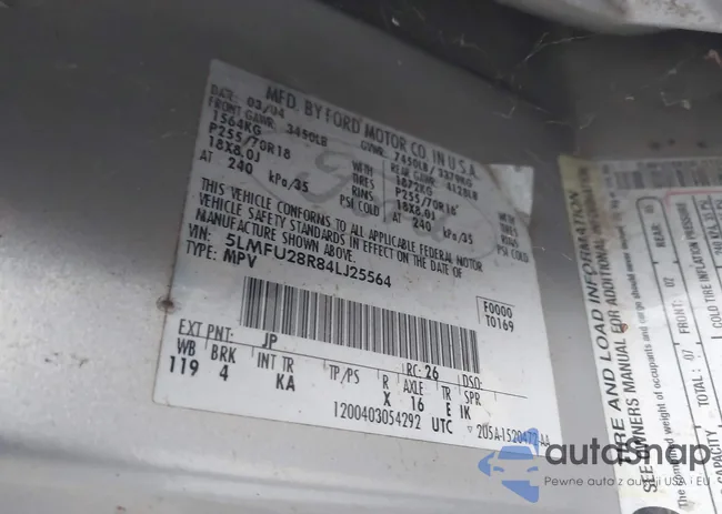 5LMFU28R84LJ25564: 43372186