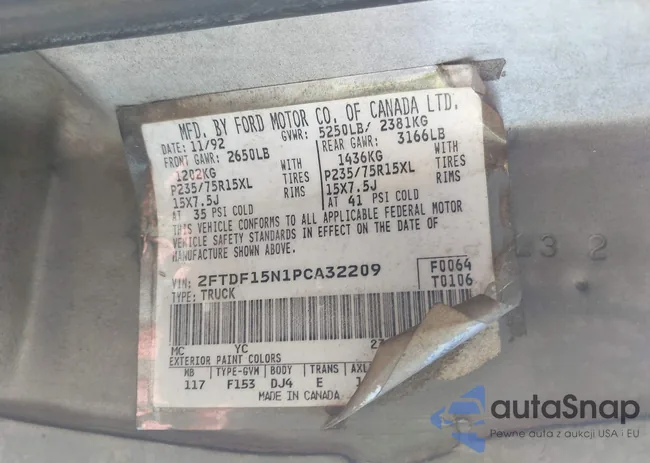 2FTDF15N1PCA32209: 43371349