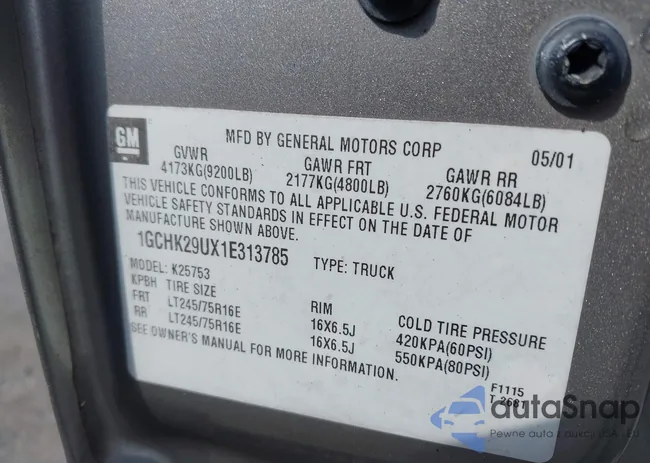 1GCHK29UX1E313785: 43371352