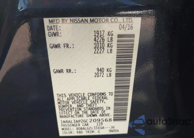 1N4AL3AP2GC209568: 43371388