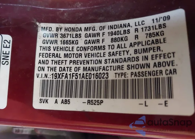 19XFA1F51AE016023: 43371464