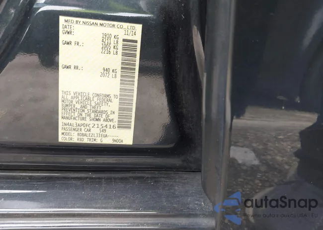 1N4AL3AP0FC215416: 43371584