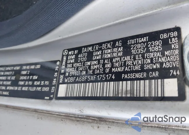 WDBFA68F5XF175174: 43372717