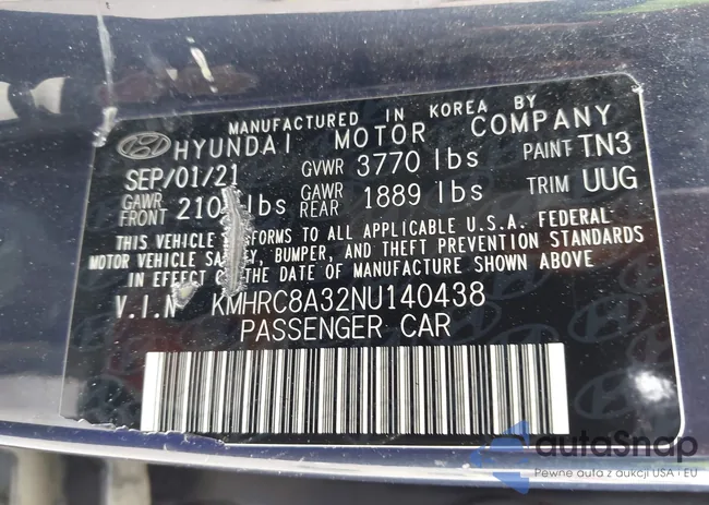 KMHRC8A32NU140438: 43372782