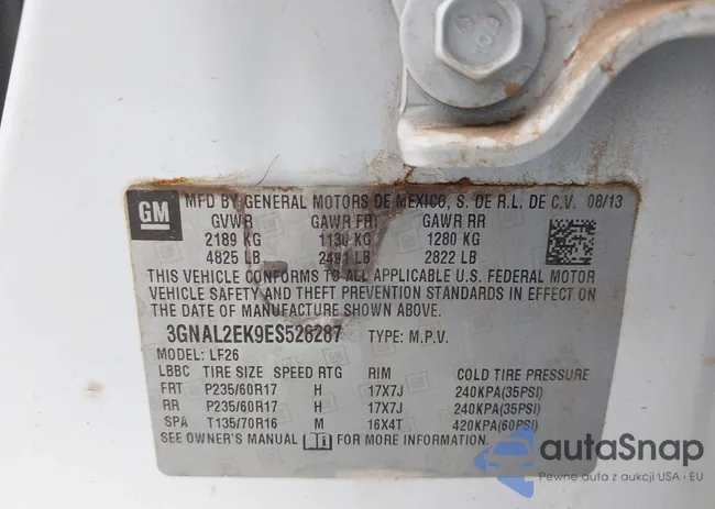 3GNAL2EK9ES528287: 43372808