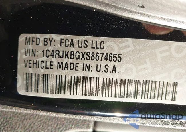 1C4RJKBGXS8674655: 43373003