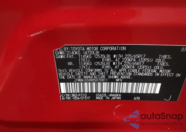 JTMBK33V885070811: 43373026