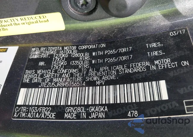 JTEZU5JR8H5156514: 43373063