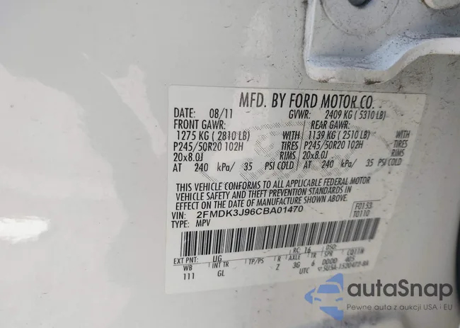 2FMDK3J96CBA01470: 43373114