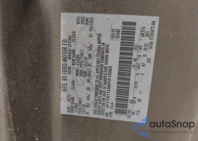 1FTYR11U66PA15585: 43373119