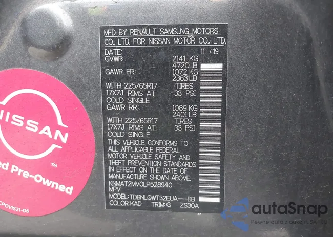 KNMAT2MV0LP528940: 43373141