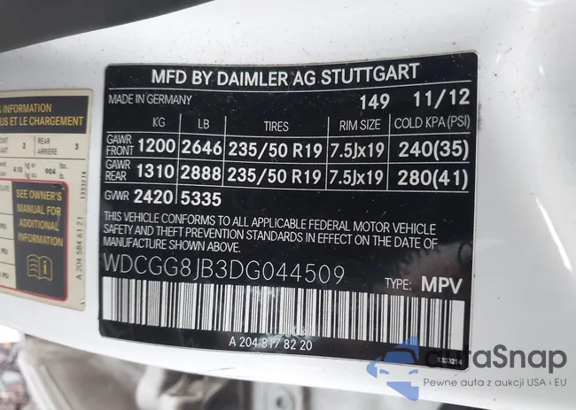 WDCGG8JB3DG044509: 43373236