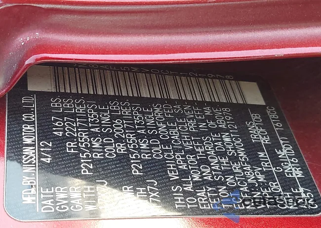 JN8AF5MV0CT121978: 43372284