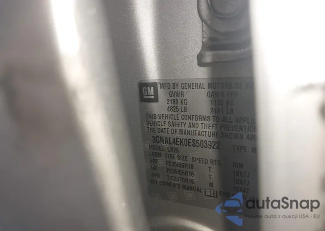 3GNAL4EK0ES503922: 43372345