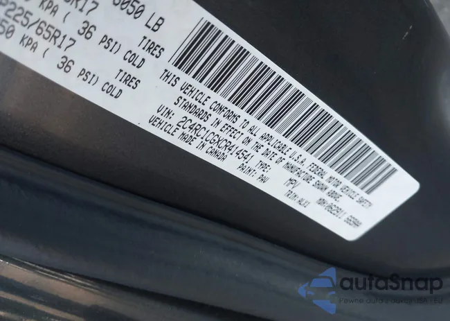 2C4RC1CGXCR414541: 43372354