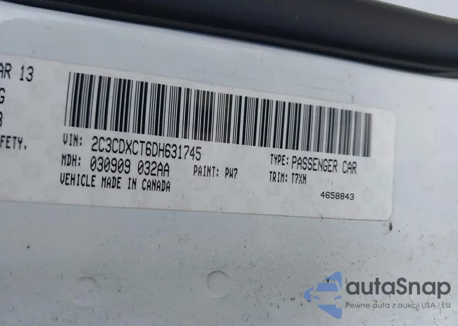 2C3CDXCT6DH631745: 43372450