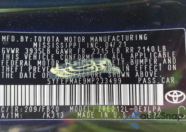 5YFEPMAE9MP233499: 43372545