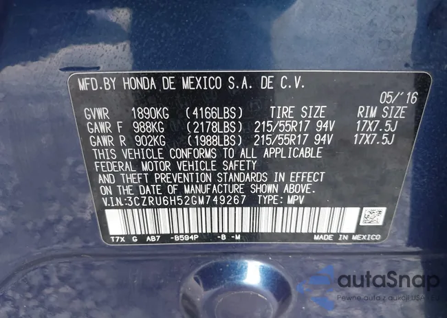 3CZRU6H52GM749267: 43373698