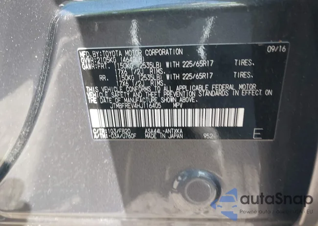 JTMBFREV4HJ116405: 43374074