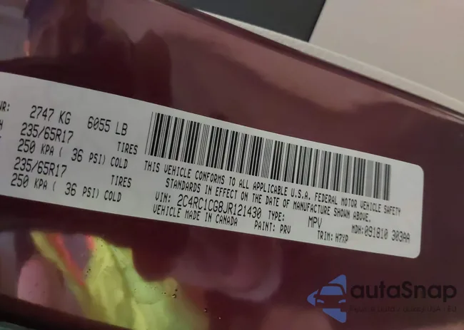 2C4RC1CG8JR121430: 43374106