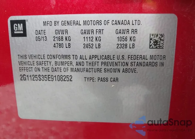 2G1125S35E9108252: 43374142