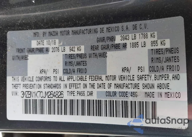 3MZBN1K70JM264826: 43374146