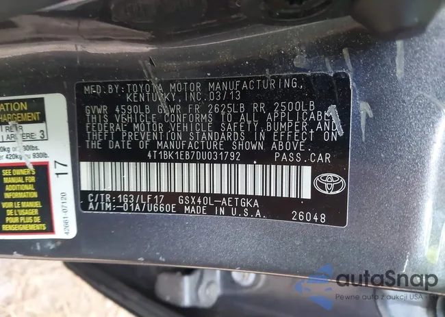 4T1BK1EB7DU031792: 43374155