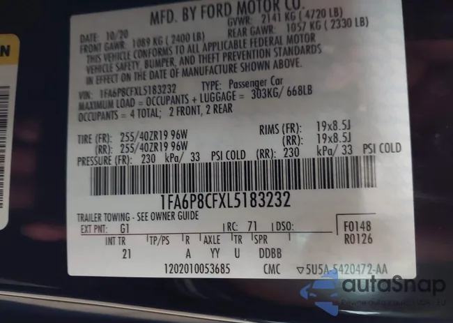 1FA6P8CFXL5183232: 43374244