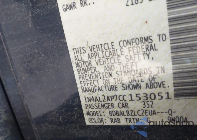 1N4AL2AP7CC153051: 43373321