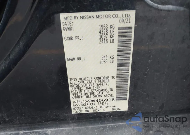 1N4BL4DV7MN406918: 43373325