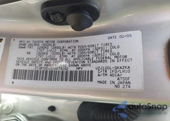 JTJBT20X550079162: 43373375