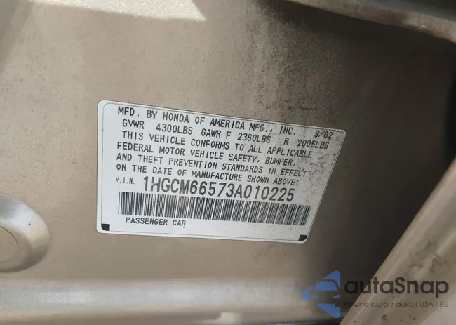 1HGCM66573A010225: 43373609