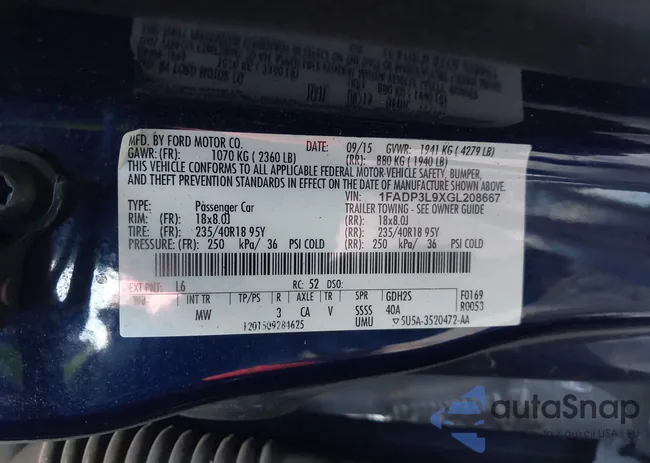 1FADP3L9XGL208667: 43374774