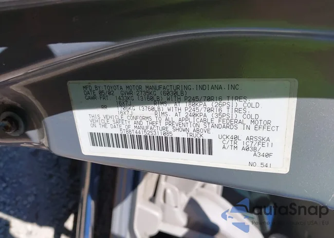 5TBBT44152S311085: 43374876