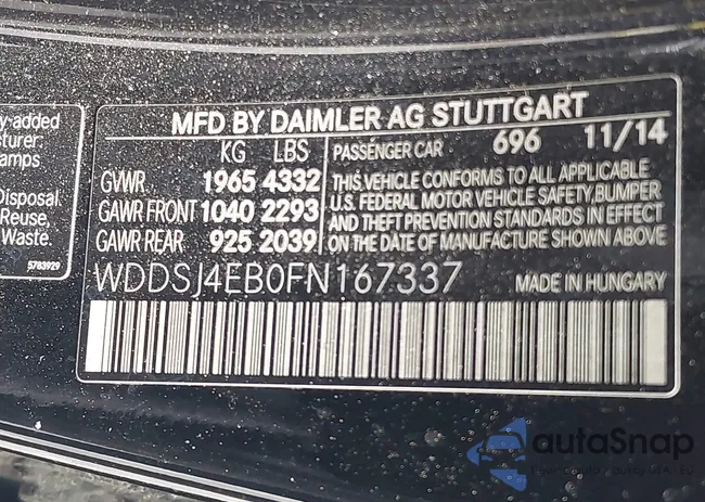 WDDSJ4EB0FN167337: 43374883