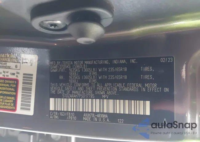 5TDZARAH7PS017785: 43375039