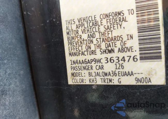 1N4AA6AP9HC363476: 43374338