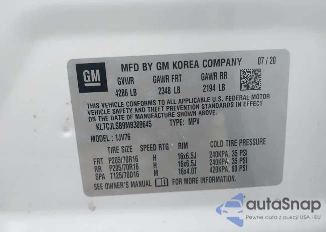 KL7CJLSB9MB309645: 43374357