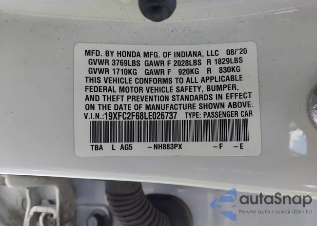 19XFC2F68LE026737: 43374358