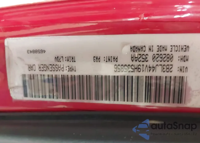 2B3LJ44V19H535856: 43374521